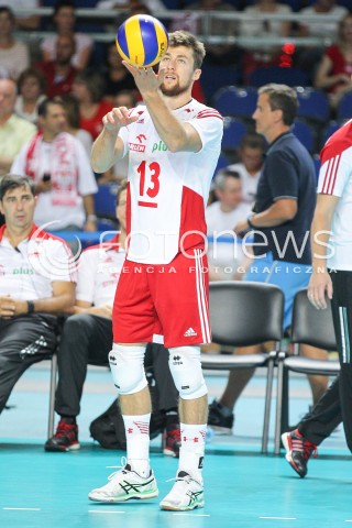  24.08.2015 TORUN ARENA<br />XIII MEMORIAL HUBERTA JERZEGO WAGNERA <br />MECZ POLSKA - FRANCJA ( MATCH POLAND - FRANCE ) <br />N/Z MICHAL KUBIAK SYLWETKA <br /> 