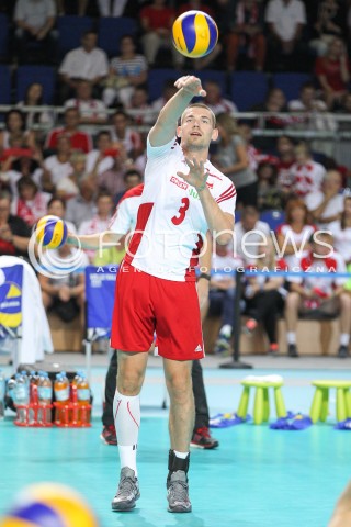  24.08.2015 TORUN ARENA<br />XIII MEMORIAL HUBERTA JERZEGO WAGNERA <br />MECZ POLSKA - FRANCJA ( MATCH POLAND - FRANCE ) <br />N/Z DAWID KONARSKI SYLWETKA <br /> 