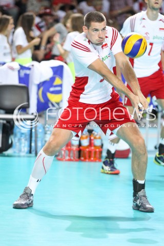  24.08.2015 TORUN ARENA<br />XIII MEMORIAL HUBERTA JERZEGO WAGNERA <br />MECZ POLSKA - FRANCJA ( MATCH POLAND - FRANCE ) <br />N/Z DAWID KONARSKI SYLWETKA <br /> 