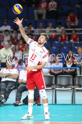  24.08.2015 TORUN ARENA<br />XIII MEMORIAL HUBERTA JERZEGO WAGNERA <br />MECZ POLSKA - FRANCJA ( MATCH POLAND - FRANCE ) <br />N/Z MICHAL KUBIAK SYLWETKA <br /> 