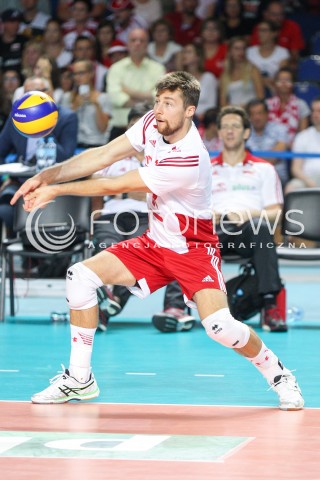  24.08.2015 TORUN ARENA<br />XIII MEMORIAL HUBERTA JERZEGO WAGNERA <br />MECZ POLSKA - FRANCJA ( MATCH POLAND - FRANCE ) <br />N/Z MICHAL KUBIAK SYLWETKA <br /> 