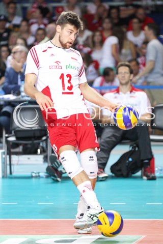  24.08.2015 TORUN ARENA<br />XIII MEMORIAL HUBERTA JERZEGO WAGNERA <br />MECZ POLSKA - FRANCJA ( MATCH POLAND - FRANCE ) <br />N/Z MICHAL KUBIAK SYLWETKA <br /> 
