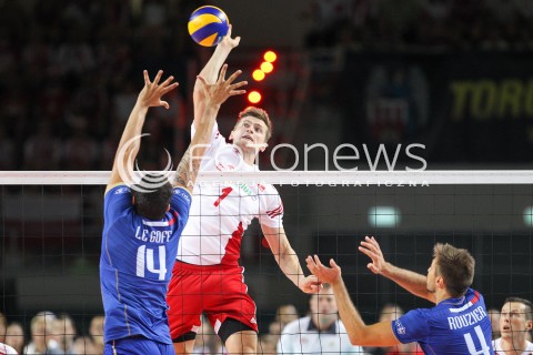  24.08.2015 TORUN ARENA<br />XIII MEMORIAL HUBERTA JERZEGO WAGNERA <br />MECZ POLSKA - FRANCJA ( MATCH POLAND - FRANCE ) <br />N/Z PIOTR NOWAKOWSKI <br /> 