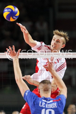  24.08.2015 TORUN ARENA<br />XIII MEMORIAL HUBERTA JERZEGO WAGNERA <br />MECZ POLSKA - FRANCJA ( MATCH POLAND - FRANCE ) <br />N/Z MATEUSZ BIENIEK <br /> 