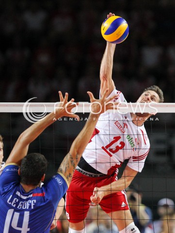  24.08.2015 TORUN ARENA<br />XIII MEMORIAL HUBERTA JERZEGO WAGNERA <br />MECZ POLSKA - FRANCJA ( MATCH POLAND - FRANCE ) <br />N/Z MICHAL KUBIAK <br /> 