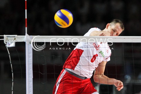  24.08.2015 TORUN ARENA<br />XIII MEMORIAL HUBERTA JERZEGO WAGNERA <br />MECZ POLSKA - FRANCJA ( MATCH POLAND - FRANCE ) <br />N/Z BARTOSZ KUREK SYLWETKA ATAK<br /> 