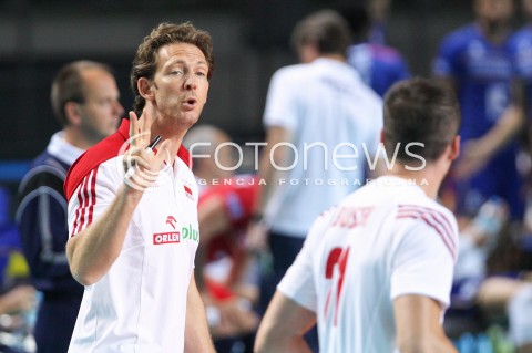  24.08.2015 TORUN ARENA<br />XIII MEMORIAL HUBERTA JERZEGO WAGNERA <br />MECZ POLSKA - FRANCJA ( MATCH POLAND - FRANCE ) <br />N/Z STEPHANE ANTIGA TRENER ( HEAD COACH ) <br /> 