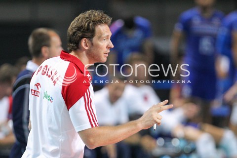  24.08.2015 TORUN ARENA<br />XIII MEMORIAL HUBERTA JERZEGO WAGNERA <br />MECZ POLSKA - FRANCJA ( MATCH POLAND - FRANCE ) <br />N/Z STEPHANE ANTIGA TRENER ( HEAD COACH ) SYLWETKA <br /> 