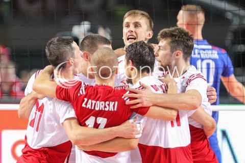  24.08.2015 TORUN ARENA<br />XIII MEMORIAL HUBERTA JERZEGO WAGNERA <br />MECZ POLSKA - FRANCJA ( MATCH POLAND - FRANCE ) <br />N/Z MATEUSZ BIENIEK MICHAL KUBIAK RADOSC EMOCJE <br /> 