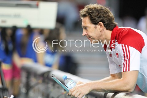  24.08.2015 TORUN ARENA<br />XIII MEMORIAL HUBERTA JERZEGO WAGNERA <br />MECZ POLSKA - FRANCJA ( MATCH POLAND - FRANCE ) <br />N/Z STEPHANE ANTIGA TRENER ( HEAD COACH ) <br /> 