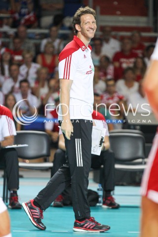 24.08.2015 TORUN ARENA<br />XIII MEMORIAL HUBERTA JERZEGO WAGNERA <br />MECZ POLSKA - FRANCJA ( MATCH POLAND - FRANCE ) <br />N/Z STEPHANE ANTIGA TRENER ( HEAD COACH ) SYLWETKA RADOSC EMOCJE <br /> 