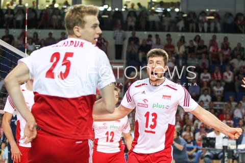  24.08.2015 TORUN ARENA<br />XIII MEMORIAL HUBERTA JERZEGO WAGNERA <br />MECZ POLSKA - FRANCJA ( MATCH POLAND - FRANCE ) <br />N/Z MICHAL KUBIAK ARTUR SZALPUK RADOSC EMOCJE <br /> 