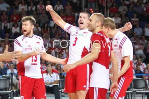  24.08.2015 TORUN ARENA<br />XIII MEMORIAL HUBERTA JERZEGO WAGNERA <br />MECZ POLSKA - FRANCJA ( MATCH POLAND - FRANCE ) <br />N/Z DAWID KONARSKI MICHAL KUBIAK PAWEL ZATORSKI RADOSC EMOCJE <br /> 