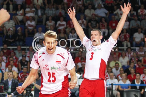  24.08.2015 TORUN ARENA<br />XIII MEMORIAL HUBERTA JERZEGO WAGNERA <br />MECZ POLSKA - FRANCJA ( MATCH POLAND - FRANCE ) <br />N/Z ARTUR SZALPUK DAWID KONARSKI RADOSC EMOCJE <br /> 