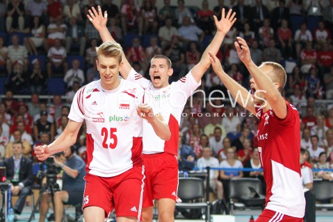  24.08.2015 TORUN ARENA<br />XIII MEMORIAL HUBERTA JERZEGO WAGNERA <br />MECZ POLSKA - FRANCJA ( MATCH POLAND - FRANCE ) <br />N/Z DAWID KONARSKI ARTUR SZALPUK RADOSC EMOCJE <br /> 