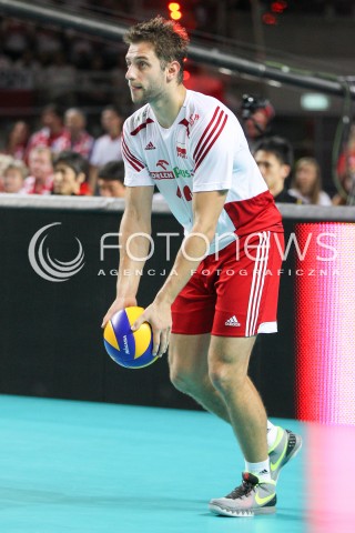  24.08.2015 TORUN ARENA<br />XIII MEMORIAL HUBERTA JERZEGO WAGNERA <br />MECZ POLSKA - FRANCJA ( MATCH POLAND - FRANCE ) <br />N/Z GRZEGORZ LOMACZ SYLWETKA <br /> 
