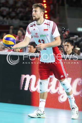  24.08.2015 TORUN ARENA<br />XIII MEMORIAL HUBERTA JERZEGO WAGNERA <br />MECZ POLSKA - FRANCJA ( MATCH POLAND - FRANCE ) <br />N/Z MICHAL KUBIAK SYLWETKA <br /> 