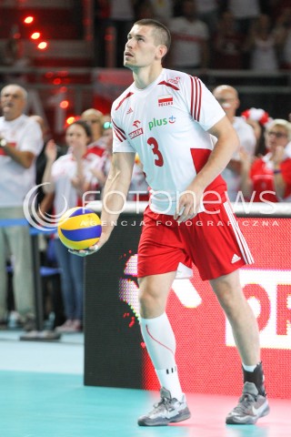  24.08.2015 TORUN ARENA<br />XIII MEMORIAL HUBERTA JERZEGO WAGNERA <br />MECZ POLSKA - FRANCJA ( MATCH POLAND - FRANCE ) <br />N/Z DAWID KONARSKI SYLWETKA <br /> 