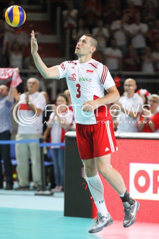  24.08.2015 TORUN ARENA<br />XIII MEMORIAL HUBERTA JERZEGO WAGNERA <br />MECZ POLSKA - FRANCJA ( MATCH POLAND - FRANCE ) <br />N/Z DAWID KONARSKI SYLWETKA <br /> 