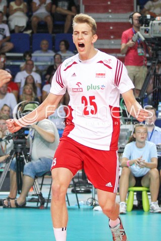  24.08.2015 TORUN ARENA<br />XIII MEMORIAL HUBERTA JERZEGO WAGNERA <br />MECZ POLSKA - FRANCJA ( MATCH POLAND - FRANCE ) <br />N/Z ARTUR SZALPUK RADOSC EMOCJE SYLWETKA <br /> 