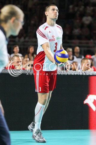  24.08.2015 TORUN ARENA<br />XIII MEMORIAL HUBERTA JERZEGO WAGNERA <br />MECZ POLSKA - FRANCJA ( MATCH POLAND - FRANCE ) <br />N/Z DAWID KONARSKI SYLWETKA <br /> 