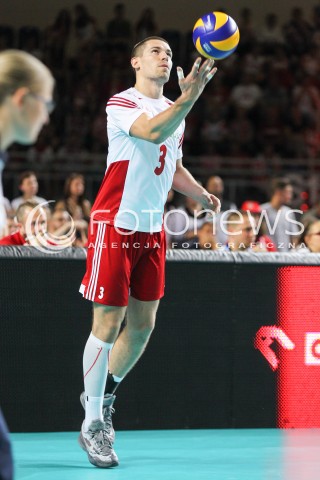  24.08.2015 TORUN ARENA<br />XIII MEMORIAL HUBERTA JERZEGO WAGNERA <br />MECZ POLSKA - FRANCJA ( MATCH POLAND - FRANCE ) <br />N/Z DAWID KONARSKI SYLWETKA <br /> 