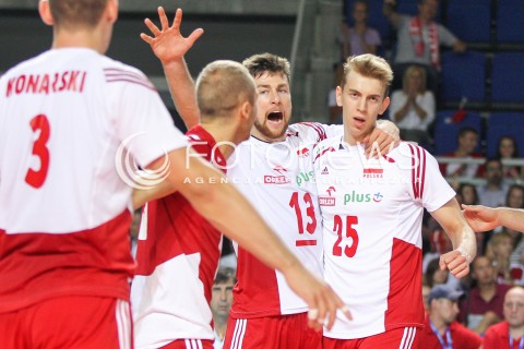  24.08.2015 TORUN ARENA<br />XIII MEMORIAL HUBERTA JERZEGO WAGNERA <br />MECZ POLSKA - FRANCJA ( MATCH POLAND - FRANCE ) <br />N/Z MICHAL KUBIAK ARTUR SZALPUK RADOSC EMOCJE <br /> 