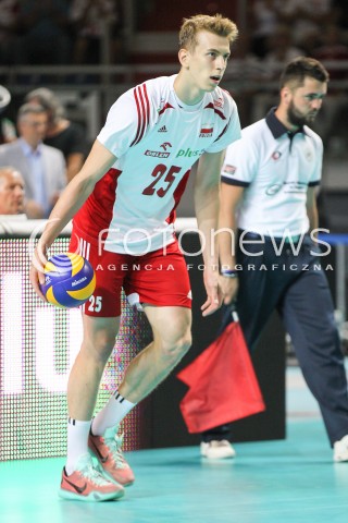  24.08.2015 TORUN ARENA<br />XIII MEMORIAL HUBERTA JERZEGO WAGNERA <br />MECZ POLSKA - FRANCJA ( MATCH POLAND - FRANCE ) <br />N/Z ARTUR SZALPUK SYLWETKA <br /> 