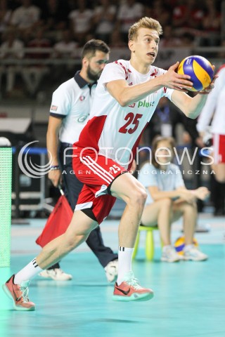  24.08.2015 TORUN ARENA<br />XIII MEMORIAL HUBERTA JERZEGO WAGNERA <br />MECZ POLSKA - FRANCJA ( MATCH POLAND - FRANCE ) <br />N/Z ARTUR SZALPUK SYLWETKA <br /> 