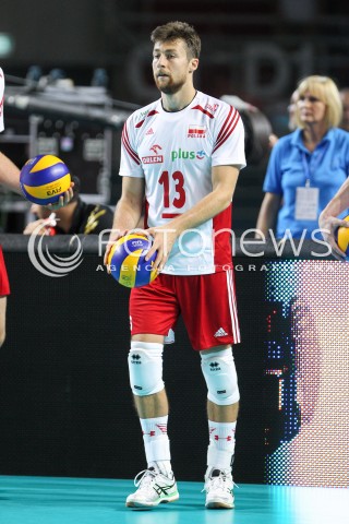  24.08.2015 TORUN ARENA<br />XIII MEMORIAL HUBERTA JERZEGO WAGNERA <br />MECZ POLSKA - FRANCJA ( MATCH POLAND - FRANCE ) <br />N/Z MICHAL KUBIAK SYLWETKA <br /> 