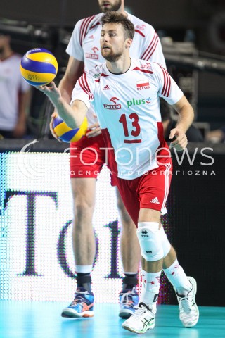  24.08.2015 TORUN ARENA<br />XIII MEMORIAL HUBERTA JERZEGO WAGNERA <br />MECZ POLSKA - FRANCJA ( MATCH POLAND - FRANCE ) <br />N/Z MICHAL KUBIAK SYLWETKA <br /> 