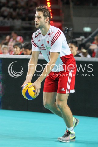  24.08.2015 TORUN ARENA<br />XIII MEMORIAL HUBERTA JERZEGO WAGNERA <br />MECZ POLSKA - FRANCJA ( MATCH POLAND - FRANCE ) <br />N/Z GRZEGORZ LOMACZ SYLWETKA <br /> 