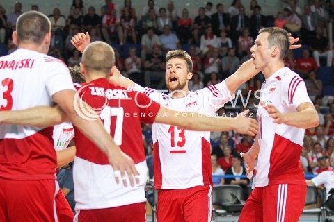  24.08.2015 TORUN ARENA<br />XIII MEMORIAL HUBERTA JERZEGO WAGNERA <br />MECZ POLSKA - FRANCJA ( MATCH POLAND - FRANCE ) <br />N/Z MICHAL KUBIAK RAFAL BUSZEK RADOSC EMOCJE <br /> 