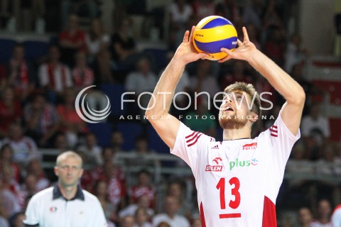  24.08.2015 TORUN ARENA<br />XIII MEMORIAL HUBERTA JERZEGO WAGNERA <br />MECZ POLSKA - FRANCJA ( MATCH POLAND - FRANCE ) <br />N/Z MICHAL KUBIAK SYLWETKA <br /> 