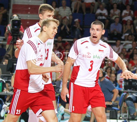  24.08.2015 TORUN ARENA<br />XIII MEMORIAL HUBERTA JERZEGO WAGNERA <br />MECZ POLSKA - FRANCJA ( MATCH POLAND - FRANCE ) <br />N/Z DAWID KONARSKI ARTUR SZALPUK RADOSC EMOCJE <br /> 