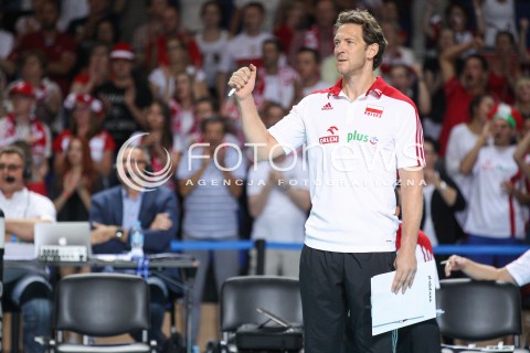  24.08.2015 TORUN ARENA<br />XIII MEMORIAL HUBERTA JERZEGO WAGNERA <br />MECZ POLSKA - FRANCJA ( MATCH POLAND - FRANCE ) <br />N/Z STEPHANE ANTIGA TRENER ( HEAD COACH ) SYLWETKA RADOSC EMOCJE <br /> 