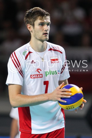  24.08.2015 TORUN ARENA<br />XIII MEMORIAL HUBERTA JERZEGO WAGNERA <br />MECZ POLSKA - FRANCJA ( MATCH POLAND - FRANCE ) <br />N/Z KAROL KLOS SYLWETKA <br /> 