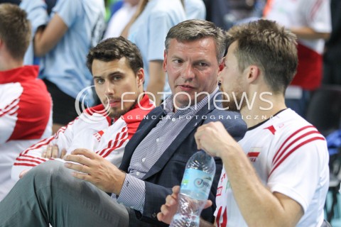  24.08.2015 TORUN ARENA<br />XIII MEMORIAL HUBERTA JERZEGO WAGNERA <br />MECZ POLSKA - FRANCJA ( MATCH POLAND - FRANCE ) <br />N/Z PAWEL PAPKE - PREZES PZPS FABIAN DRZYZGA MICHAL KUBIAK <br /> 