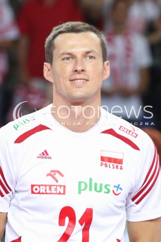  24.08.2015 TORUN ARENA<br />XIII MEMORIAL HUBERTA JERZEGO WAGNERA <br />MECZ POLSKA - FRANCJA ( MATCH POLAND - FRANCE ) <br />N/Z RAFAL BUSZEK GLOWKA PORTRET SYLWETKA<br /> 