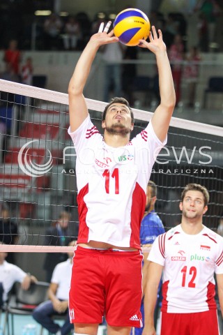  24.08.2015 TORUN ARENA<br />XIII MEMORIAL HUBERTA JERZEGO WAGNERA <br />MECZ POLSKA - FRANCJA ( MATCH POLAND - FRANCE ) <br />N/Z FABIAN DRZYZGA SYLWETKA <br /> 