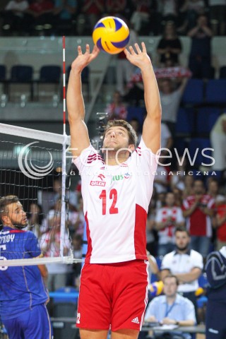  24.08.2015 TORUN ARENA<br />XIII MEMORIAL HUBERTA JERZEGO WAGNERA <br />MECZ POLSKA - FRANCJA ( MATCH POLAND - FRANCE ) <br />N/Z GRZEGORZ LOMACZ SYLWETKA <br /> 