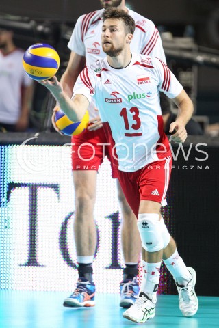  24.08.2015 TORUN ARENA<br />XIII MEMORIAL HUBERTA JERZEGO WAGNERA <br />MECZ POLSKA - FRANCJA ( MATCH POLAND - FRANCE ) <br />N/Z MICHAL KUBIAK SYLWETKA <br /> 