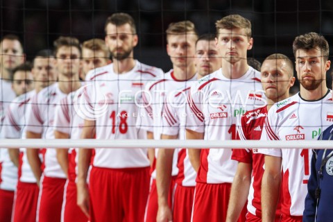  24.08.2015 TORUN ARENA<br />XIII MEMORIAL HUBERTA JERZEGO WAGNERA <br />MECZ POLSKA - FRANCJA ( MATCH POLAND - FRANCE ) <br />N/Z REPREZENTACJA POLSKI HYMN NARODOWY MICHAL KUBIAK PAWEL ZATORSKI PIOTR NOWAKOWSKI MATEUSZ BIENIEK MARCIN MOZDZONEK <br /> 