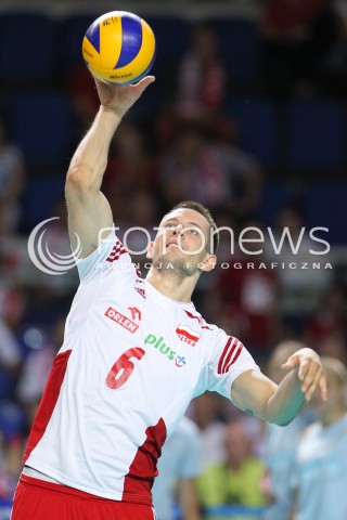  24.08.2015 TORUN ARENA<br />XIII MEMORIAL HUBERTA JERZEGO WAGNERA <br />MECZ POLSKA - FRANCJA ( MATCH POLAND - FRANCE ) <br />N/Z BARTOSZ KUREK SYLWETKA <br /> 