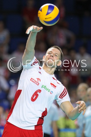  24.08.2015 TORUN ARENA<br />XIII MEMORIAL HUBERTA JERZEGO WAGNERA <br />MECZ POLSKA - FRANCJA ( MATCH POLAND - FRANCE ) <br />N/Z BARTOSZ KUREK SYLWETKA <br /> 