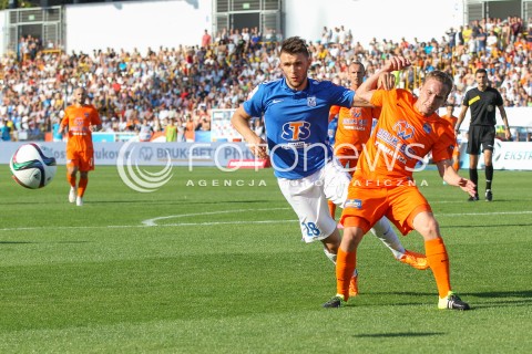  30.08.2015 MIELEC <br />PILKA NOZNA T-MOBILE EKSTRAKLASA SEZON 2015/2016 7. KOLEJKA <br />FOOTBALL POLISH EKSTRAKLASA SEASON 2015/2016 <br />MECZ TERMALICA BRUK-BET NIECIECZA - LECH POZNAN <br />N/Z BARTLOMIEJ BABIARZ DARIUSZ FORMELLA <br /> 