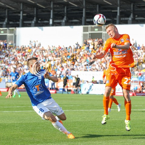  30.08.2015 MIELEC <br />PILKA NOZNA T-MOBILE EKSTRAKLASA SEZON 2015/2016 7. KOLEJKA <br />FOOTBALL POLISH EKSTRAKLASA SEASON 2015/2016 <br />MECZ TERMALICA BRUK-BET NIECIECZA - LECH POZNAN <br />N/Z DARIUSZ FORMELLA DARIUSZ JARECKI <br /> 
