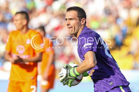  30.08.2015 MIELEC <br />PILKA NOZNA T-MOBILE EKSTRAKLASA SEZON 2015/2016 7. KOLEJKA <br />FOOTBALL POLISH EKSTRAKLASA SEASON 2015/2016 <br />MECZ TERMALICA BRUK-BET NIECIECZA - LECH POZNAN <br />N/Z SEBASTIAN NOWAK SYLWETKA<br /> 