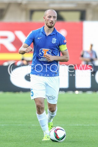  30.08.2015 MIELEC <br />PILKA NOZNA T-MOBILE EKSTRAKLASA SEZON 2015/2016 7. KOLEJKA <br />FOOTBALL POLISH EKSTRAKLASA SEASON 2015/2016 <br />MECZ TERMALICA BRUK-BET NIECIECZA - LECH POZNAN <br />N/Z LUKASZ TRALKA SYLWETKA <br /> 