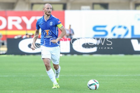  30.08.2015 MIELEC <br />PILKA NOZNA T-MOBILE EKSTRAKLASA SEZON 2015/2016 7. KOLEJKA <br />FOOTBALL POLISH EKSTRAKLASA SEASON 2015/2016 <br />MECZ TERMALICA BRUK-BET NIECIECZA - LECH POZNAN <br />N/Z LUKASZ TRALKA SYLWETKA <br /> 